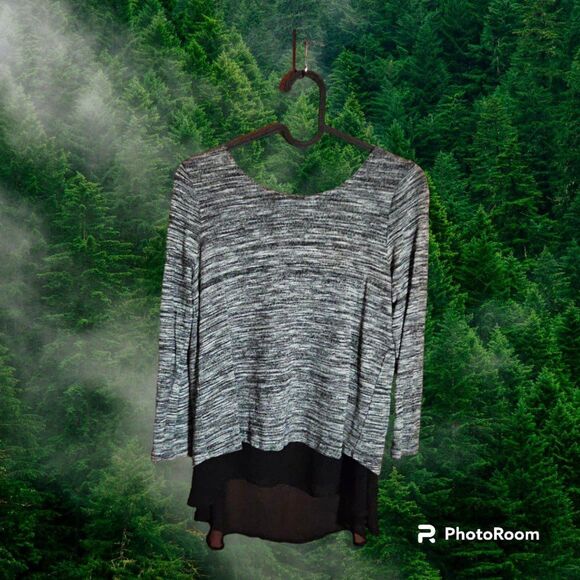 Abercrombie & Fitch Sweater Layered with Sheer Under Shirt Size XS‎ (W38) - Picture 1 of 2